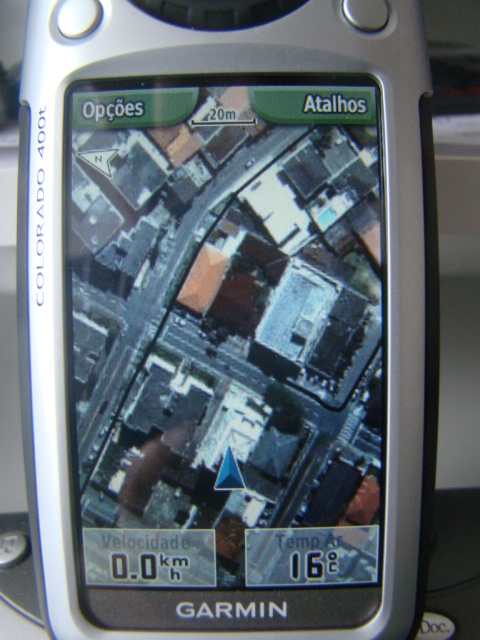 Garmin Colorado 400T com mapa google earth