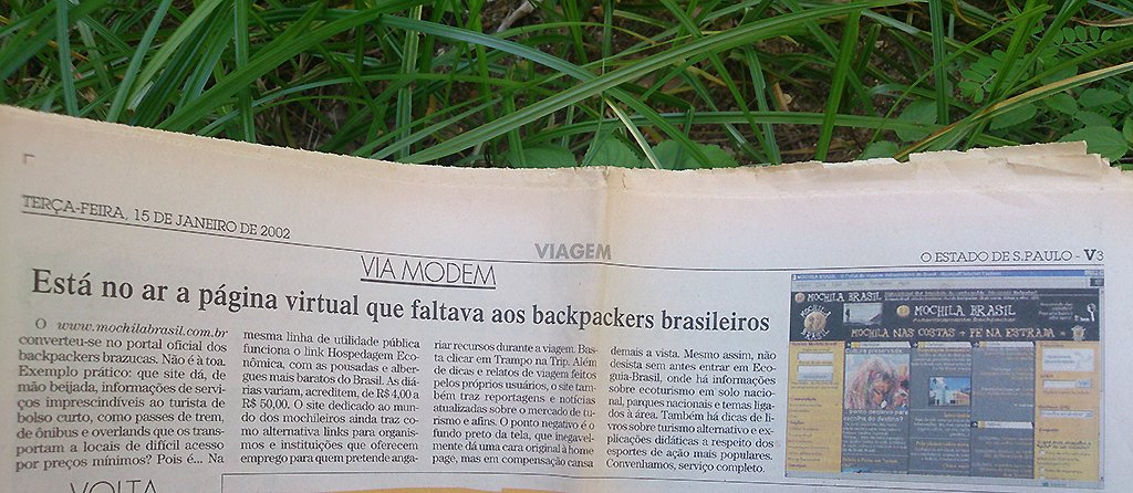 Matéria no jornal O Estado de S.Paulo -15/01/2002 | Reprodução.