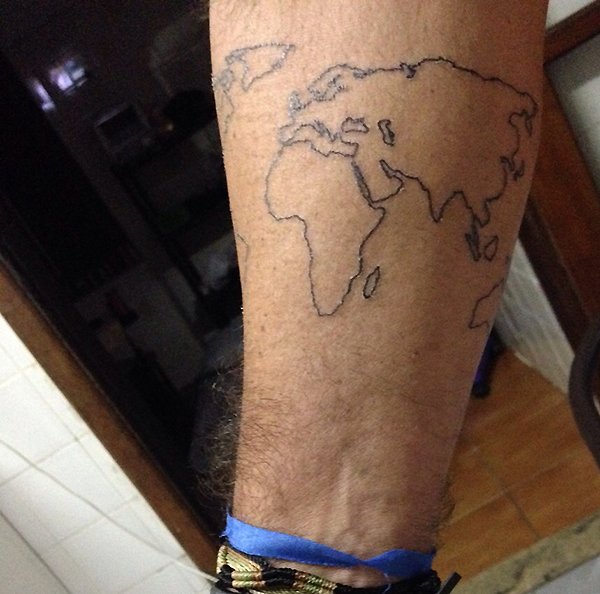 Wagner da Silva Andrade enviou a foto de sua tatuagem | Foto: Arquivo pessoal.