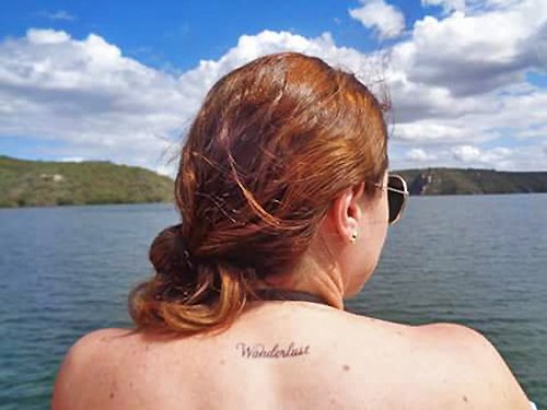 "Wanderlust. Meu maior sentimento", afirma a viajante Martina Peres Vieira que enviou pra gente essa foto tirada no cânion do Xingó | Foto: Arquivo pessoal.