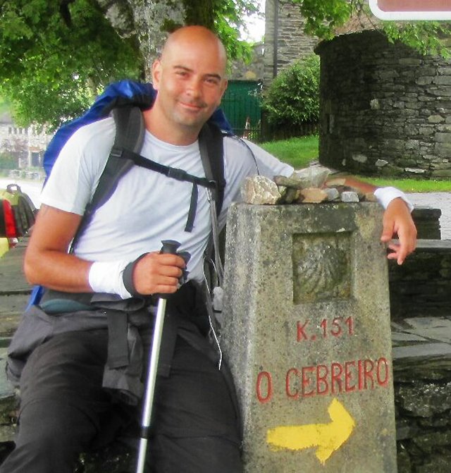 Rafael, ou Raffa na cidade espanhola de Cebreiro, à caminho de Santiago | Foto: Arquivo pessoal