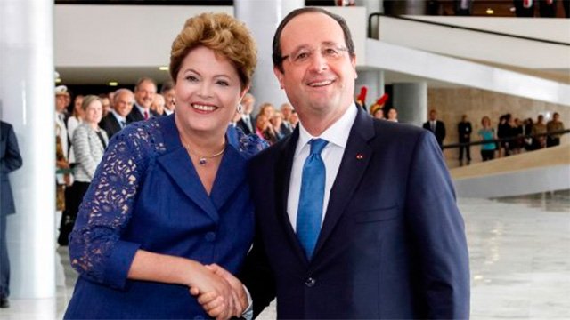 Presidentes Dilma Rousseff e François Hollande em visita do francês | Foto: Roberto Stuckert Filho/Palácio da República