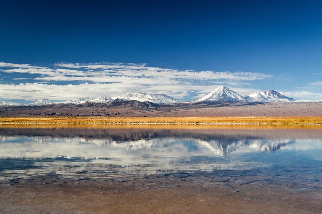 Licancabur visto a partir da Laguna Cejar | Foto: Vicente Carmona.