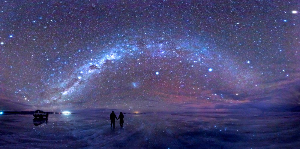 O que fazer na Bolívia: Salar de Uyuni a noite - Foto: Wikimedia Commons