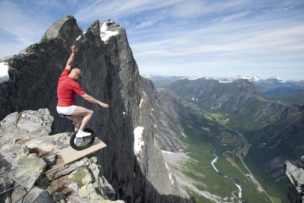 Still On the Edge Trollwall unicycle by Sindre lundvold