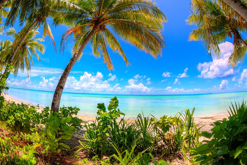 Área de Abaiang, em Kiribati | Foto: Nick Hobgood.