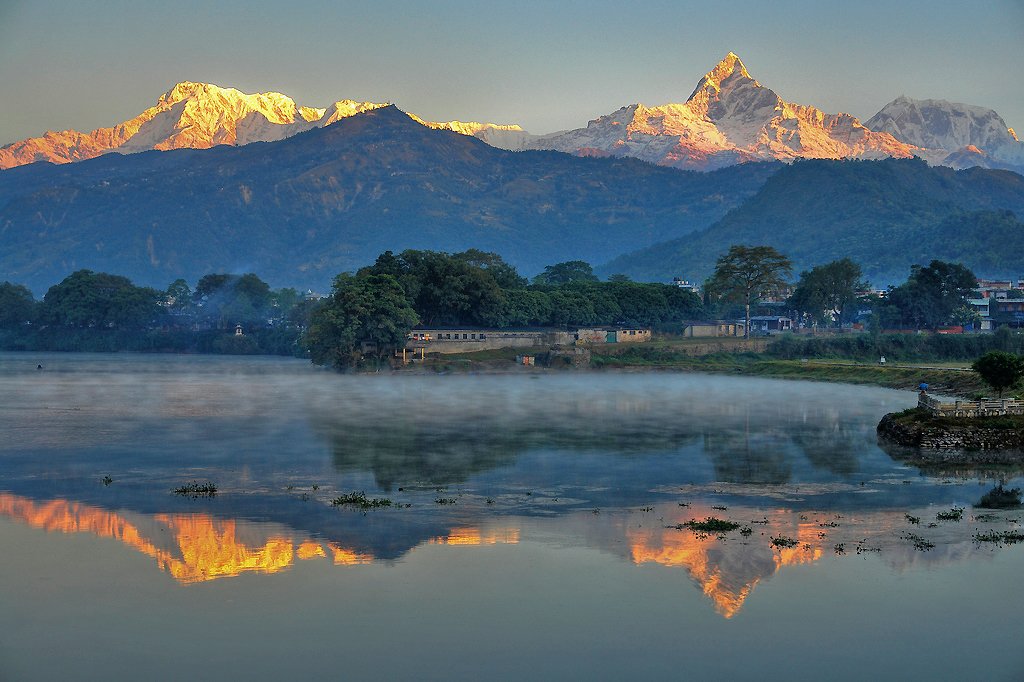 Paisagem em Pokhara, Nepal - um dos países mais belos na opinião de Albert | Foto: Marina & Enrique.