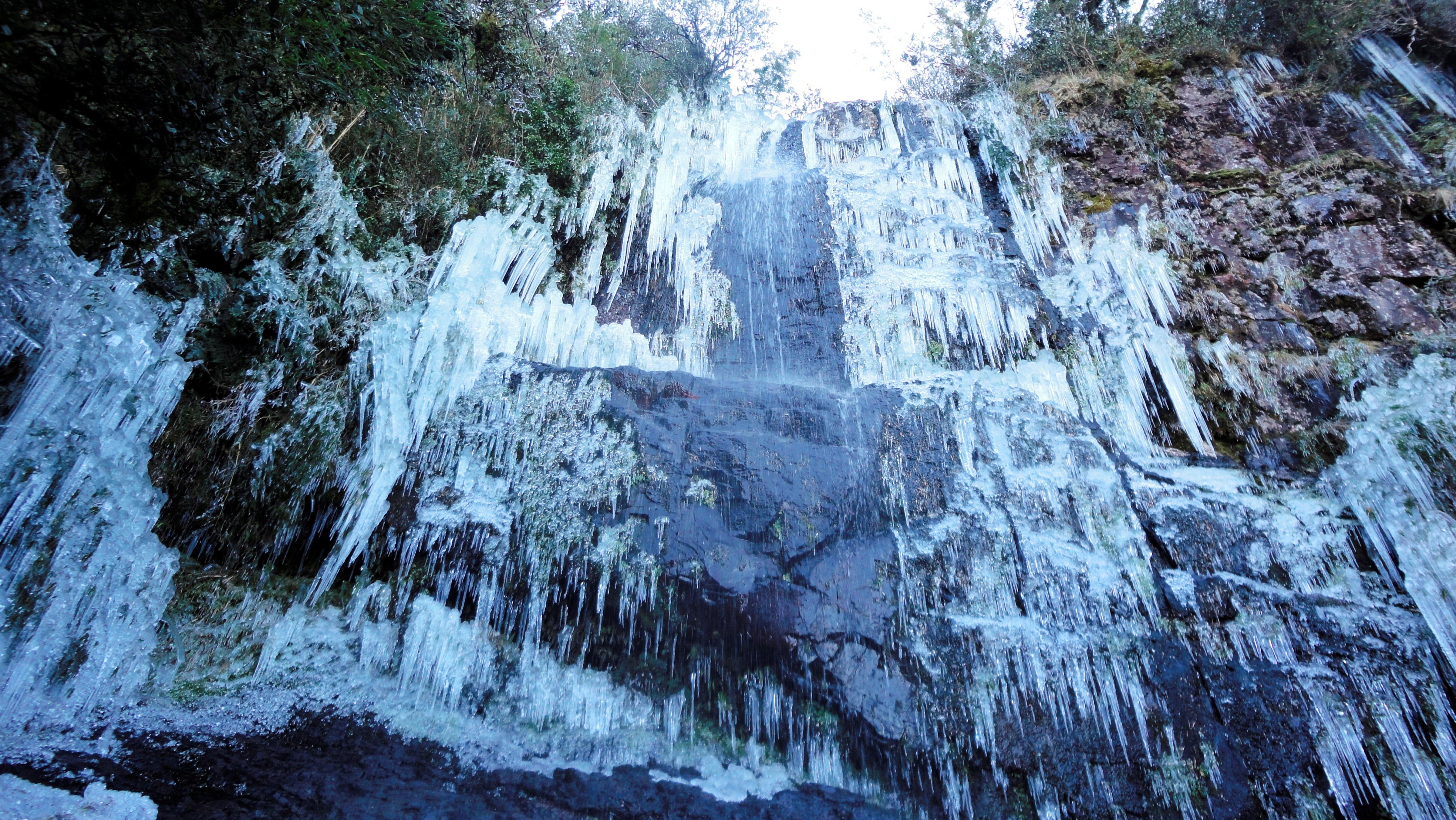 Cachoeira congelada | Foto: Marília Oliveira/Prefeitura de Urupema.