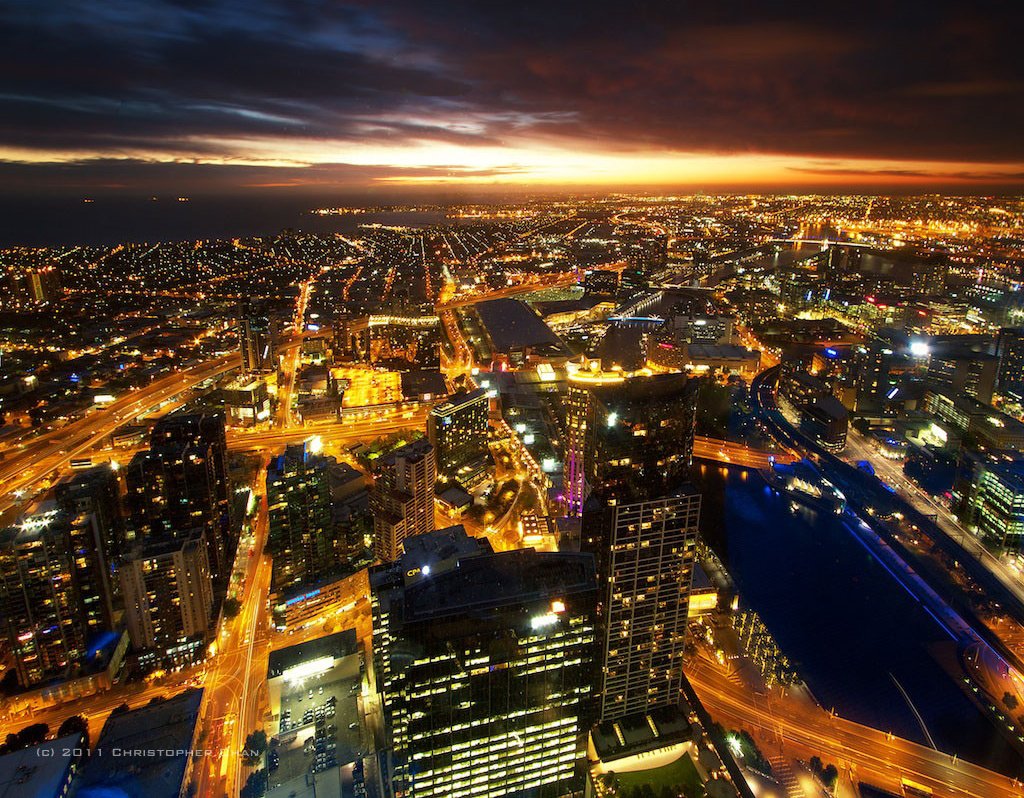 Vista parcial da cidade de Melbourne | Foto: Christopher Chan.