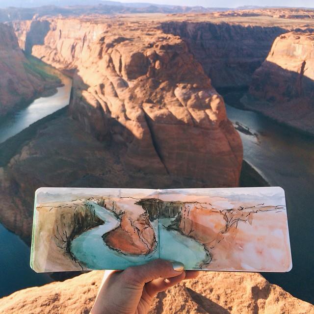 A Horseshoe Bend,  imensa curva em formato de ferradura no Rio Colorado, no Arizona - EUA | Foto: Reprodução.