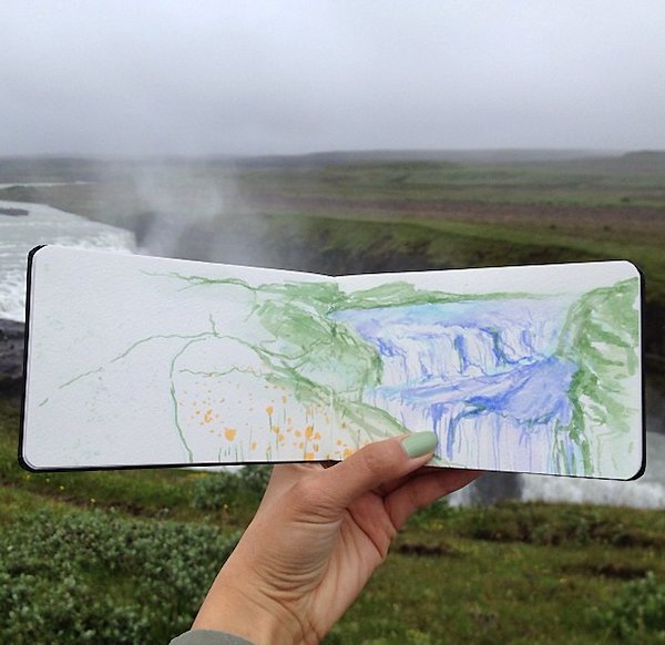 Gulfoss Waterfall, na Islândia, onde a ideia surgiu | Foto: Reprodução.