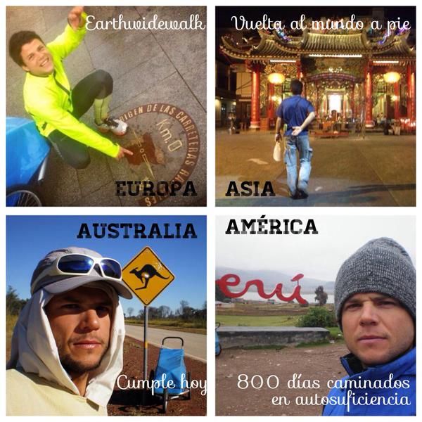 Em maio, Nacho celebrou 800 dias de volta ao mundo | Fotos: Reprodução/Twitter.