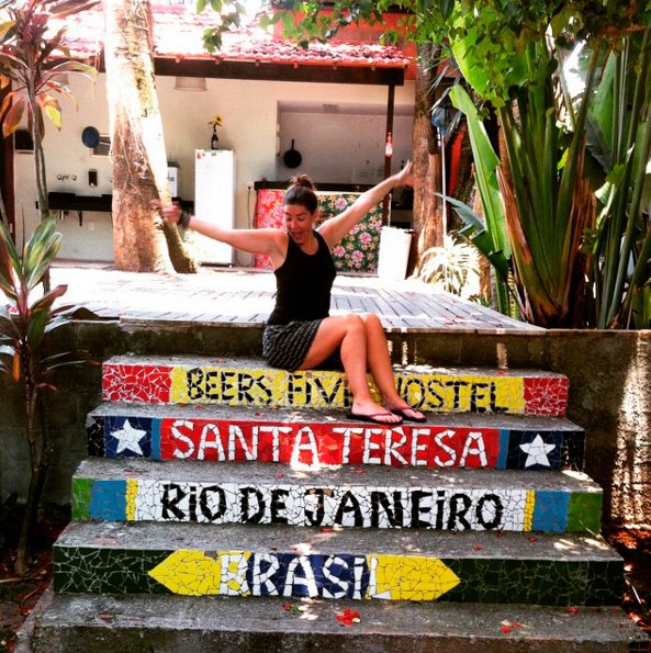 Katy conheceu também destinos no Brasil. No Rio ela se hospedou em um hostel de Santa Teresa | Foto: Reprodução Instagram.