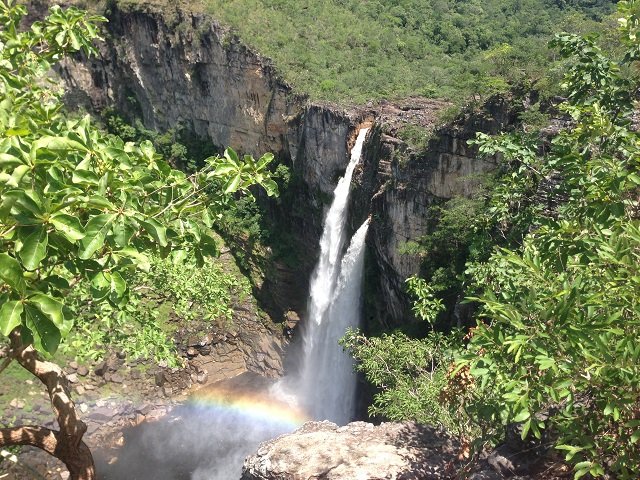 Vista do Mirante para a maior cachoeira dos Saltos do Rio Preto, Chapada dos Veadeiros