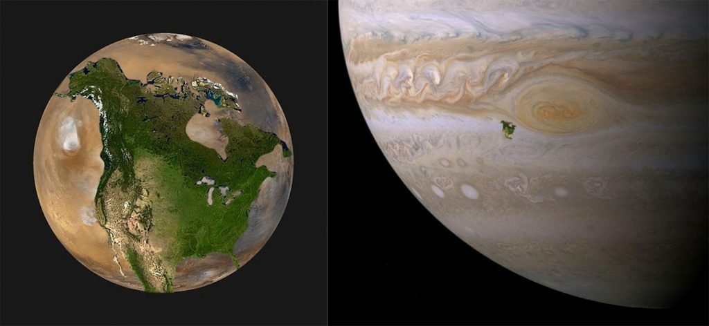 if north america were on mars or jupiter