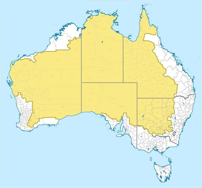 where 2 percent of australia lives