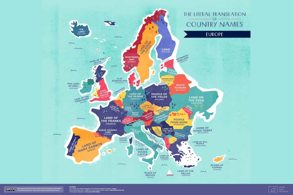 Mapa da Europa com nome de países e cidades - Mapas do Mundo