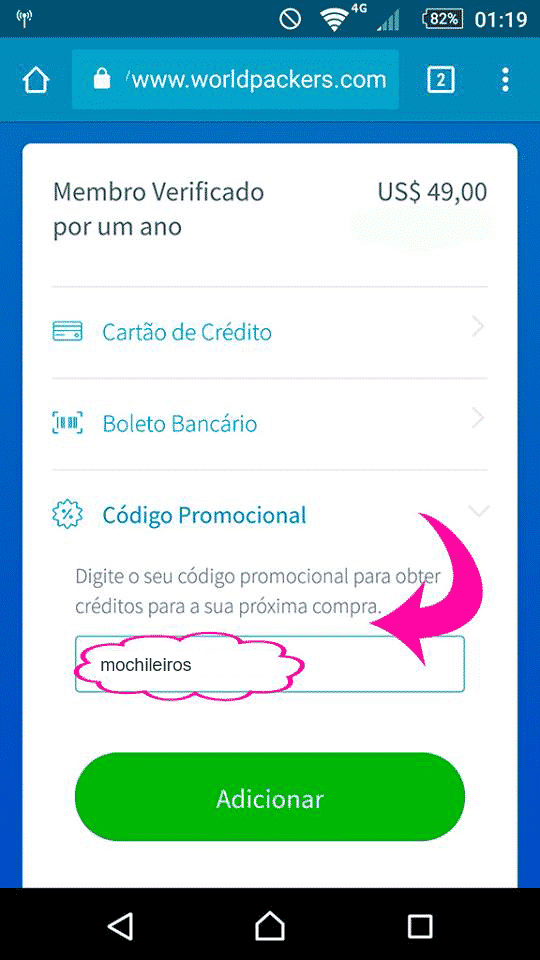 Código Promocional Worldpackers