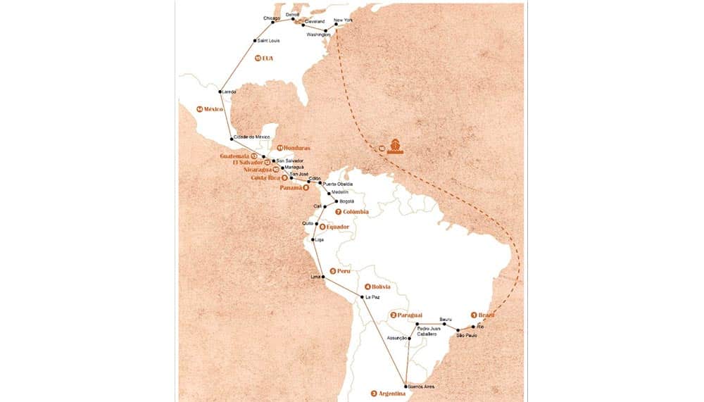 Viagem desbravadores Rodovia Panamericana | Foto: Divulgação/Museu Mário Fava