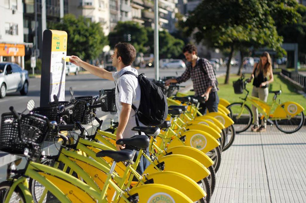 As bikes da 'EcoBici' é uma das opções do que fazer em Buenos Aires