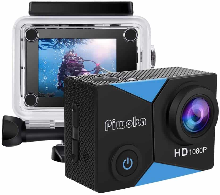 Câmera de Ação Piwoka Action Camera 1080P 12MP