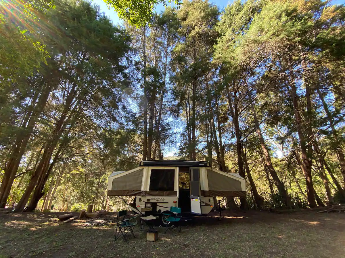 Fazenda orgânica oferece barraca na árvore, trailers e "Man cave" perto de SP 2 Airbnb: trailer americano dentro de uma fazenda