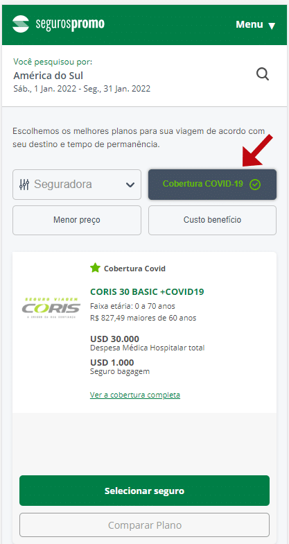 Seguro Viagem América do Sul