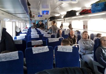 2nd class seats on Przemysl-Kiev train
