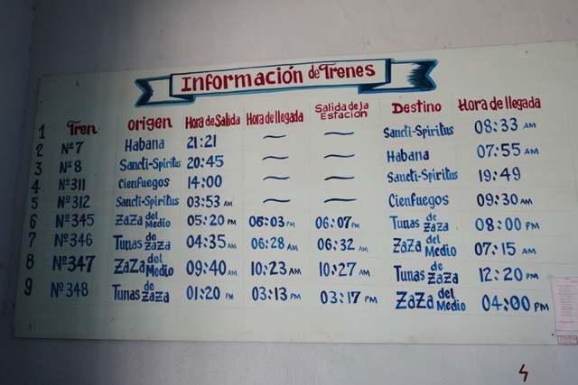 trenes desde Sancti Spiritus