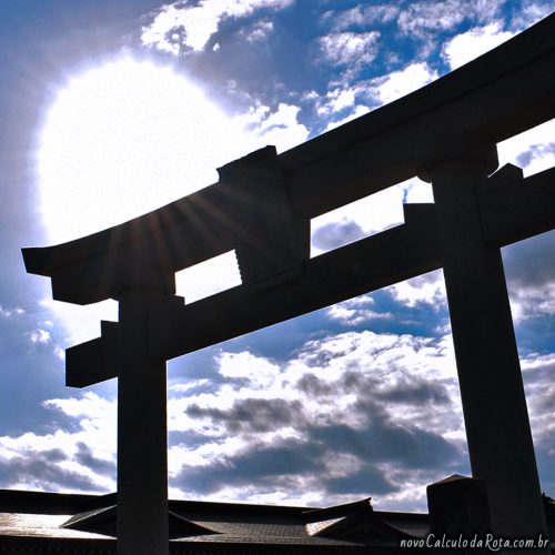 Nos jardins do Castelo de Hiroshima