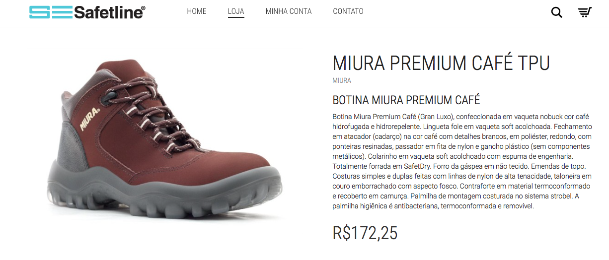 bota miura preço