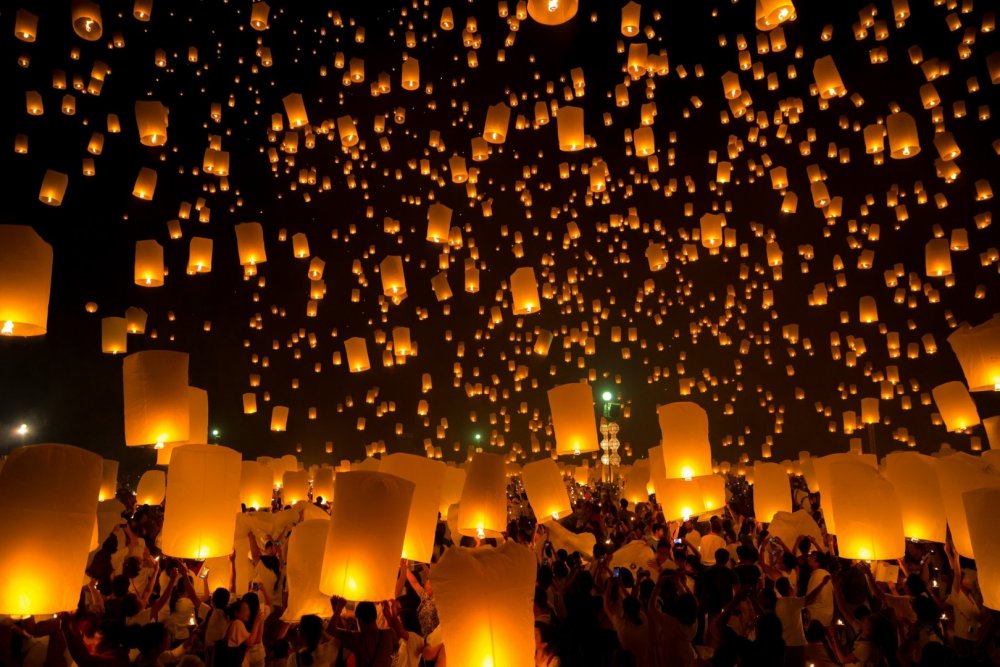Festival das Lanternas em Chiang Mai, Tailândia Ásia