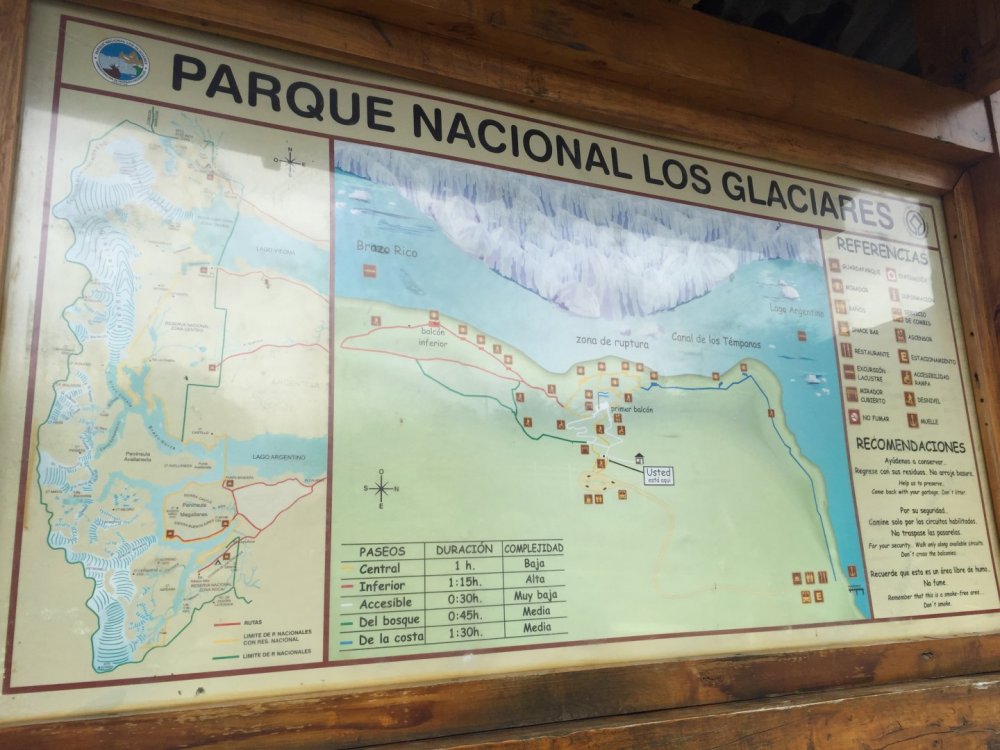 Mapa com as indicações das passarelas