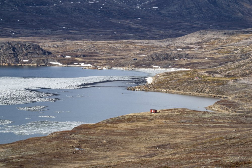 Cabanas no fiorde de Kangerluarsuk Tulleq