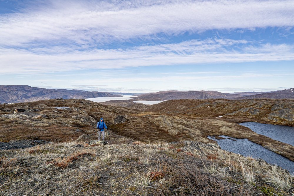Aventureiro na trilha da Groenlândia