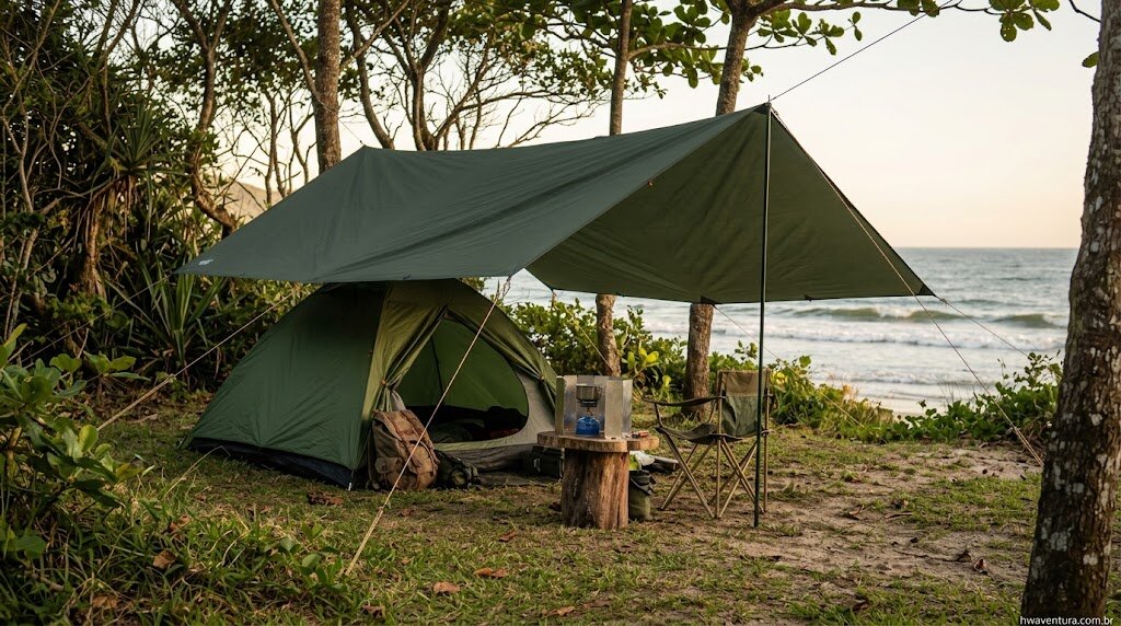 Como Acampar no Verão e na Praia: Guia Completo contra Calor e Chuva